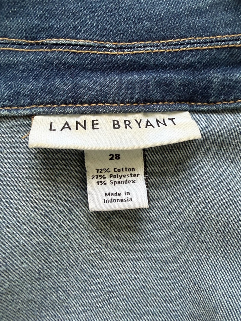 Lane Bryant Super Stretchy Blue Denim Jacket - Like New - 28 - Picture 5 of 14